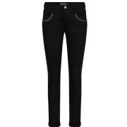 Mmnaomi Buia Jeans - Slim Fit - Svart med Gull Detaljer