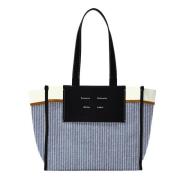 Klassisk Pinstripe Tote Bag