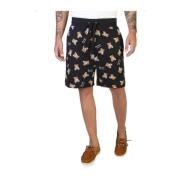 Elastiske shorts med froskelukking for menn