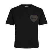 Sorte T-skjorter og Polos med Hjertemotiv