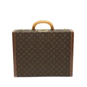 Pre-owned Brunt lerret Louis Vuitton veske