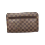 Pre-owned Brunt lerret Louis Vuitton Clutch