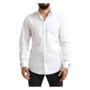 Stilig Hvit Bomullsskjorte
