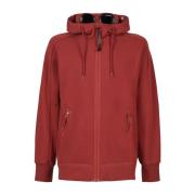 Grønn Zip Through Goggle Hoody