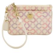 Pre-owned Flerfarget Canvas Coach Clutch