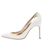 Pre-owned Hvit skinn Manolo Blahnik haeler