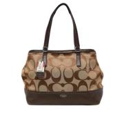 Pre-owned Brown Canvas Coach Tote