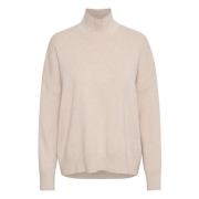 Klassisk Turtleneck Genser - Simply Taupe Melange