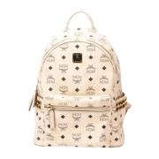 Pre-owned Beige Canvas MCM ryggsekk