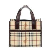 Pre-owned Beige belagt lerret Burberry Tote