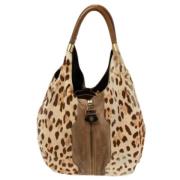 Pre-owned Beige semsket skinn Jimmy Choo veske