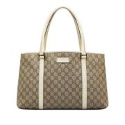 Pre-owned Brunt skinn Gucci Tote