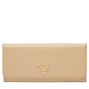 Pre-owned Beige Leather Prada lommebok