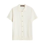 Merino Strikket Skjorte Offwhite