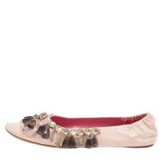 Pre-owned Rosa skinn Louis Vuitton Flats