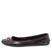 Pre-owned Burgunder Leather Louis Vuitton Flats