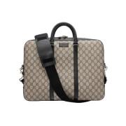 Pre-owned Beige skinn Gucci koffert