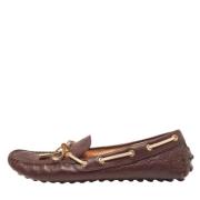 Pre-owned Burgunder Leather Louis Vuitton Flats