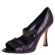 Pre-owned Lilla skinn Manolo Blahnik haeler