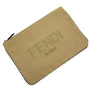 Pre-owned Beige Lerret Fendi Clutch