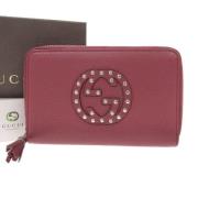 Pre-owned Burgunder skinn Gucci lommebok