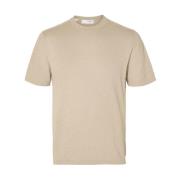 Beige Lin T-Skjorte