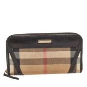 Pre-owned Svart lerret Burberry lommebok