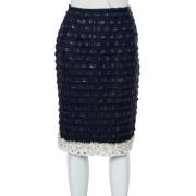 Pre-owned Navy Fabric Oscar de la Renta Skjort