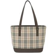Pre-owned Beige Stoff Burberry Tote