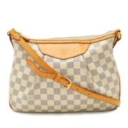 Pre-owned Beige lerret Louis Vuitton Siracusa