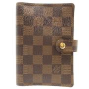 Pre-owned Brunt lerret Louis Vuitton Agenda