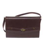 Pre-owned Burgunder Leather Bally Crossbody Vesker