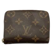 Pre-owned Brunt lerret Louis Vuitton lommebok