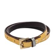 Pre-owned Carolina Herrera armband i skinn i gull