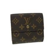 Pre-owned Brunbelagt lerret Louis Vuitton Porte Monnaie