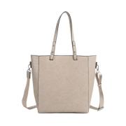 Beige Croco Ariel Shopper Veske med Innerlomme