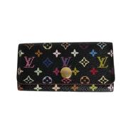 Pre-owned Flerfarget lerret Louis Vuitton nokkelholder