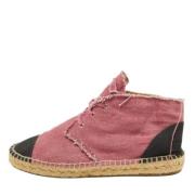 Pre-owned Rosa lerret Chanel Espadrilles