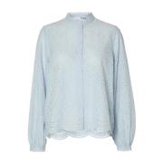 Tatiana L/S Embr Shirt - Cashmere Blue