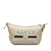 Pre-owned Hvit Gucci Hobo-veske i skinn