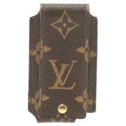 Pre-owned Brunbelagt lerret Louis Vuitton-sak