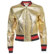 Pre-owned Gucci-jakke i skinn i gull