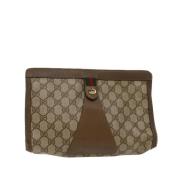 Pre-owned Beige Canvas Gucci Clutch