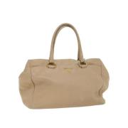 Pre-owned Beige skinn Prada skulderveske