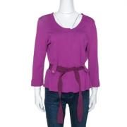 Pre-owned Lilla strikket Carolina Herrera Topp