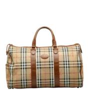 Pre-owned Beige Canvas Burberry Travel Bag