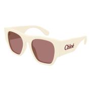 Ivory/Red Sunglasses