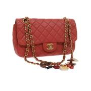 Pre-owned Rosa skinn Chanel skulderveske