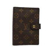 Pre-owned Brunbelagt lerret Louis Vuitton Agenda