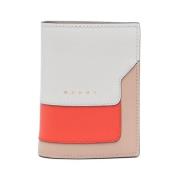 Bi-Fold Lommebok med Preget Logo og Fargeblokk Design